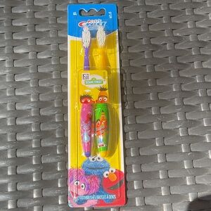 Sesame Street Kids Crest Toothbrush set Bert Ernie, Elmo, Abby Cadabby New